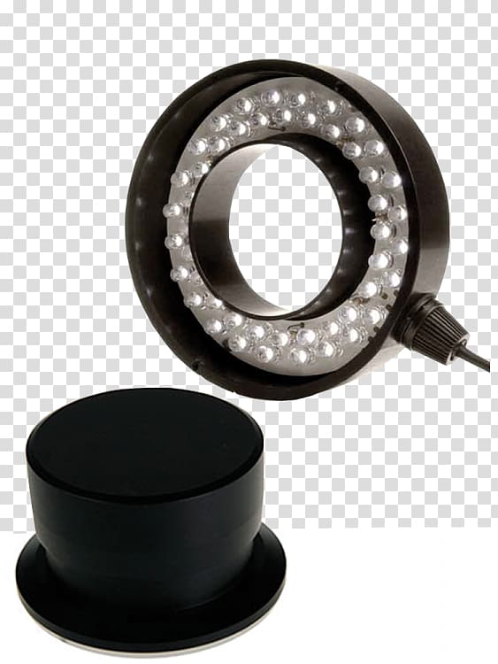 Light-emitting diode Ring flash Microscope LED lamp, ring light transparent background PNG clipart