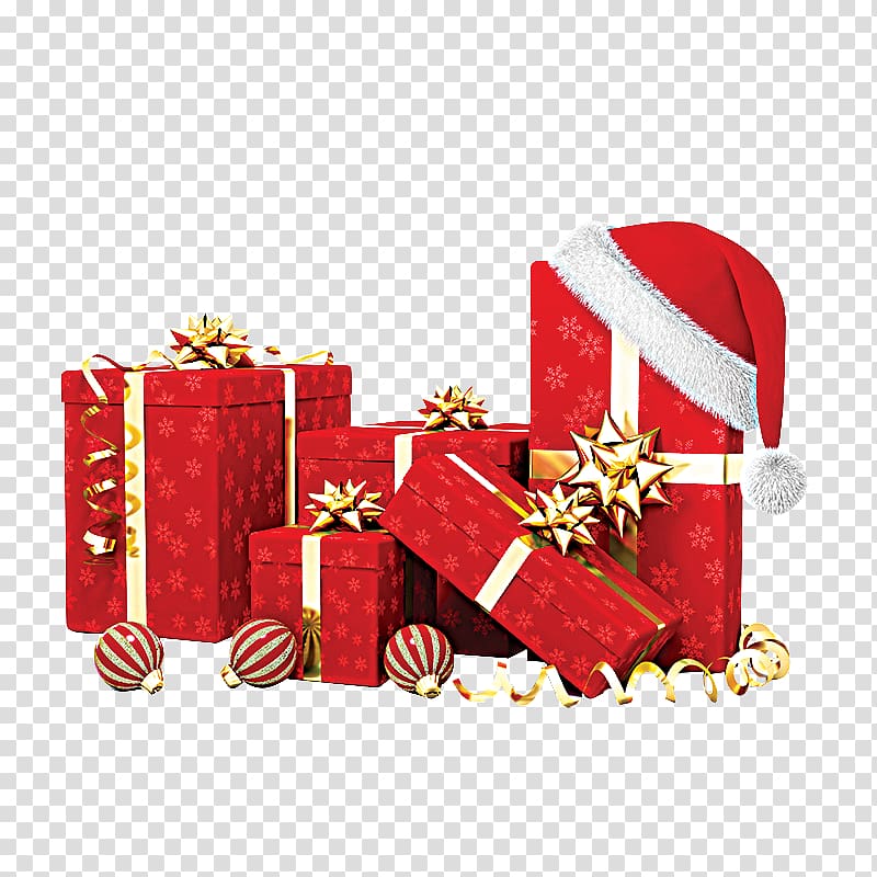 Santa Claus Christmas gift Christmas gift Gift wrapping, gift transparent background PNG clipart