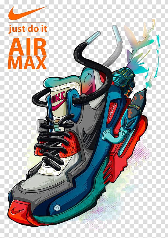 gray, white, and blue Nike Air Max shoe illustration, Sneakers Shoe Nike Air Max Air Jordan, Nike running shoes transparent background PNG clipart