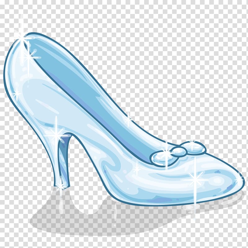 glass shoes illustration, Slipper Cinderella Shoe , sandal transparent background PNG clipart