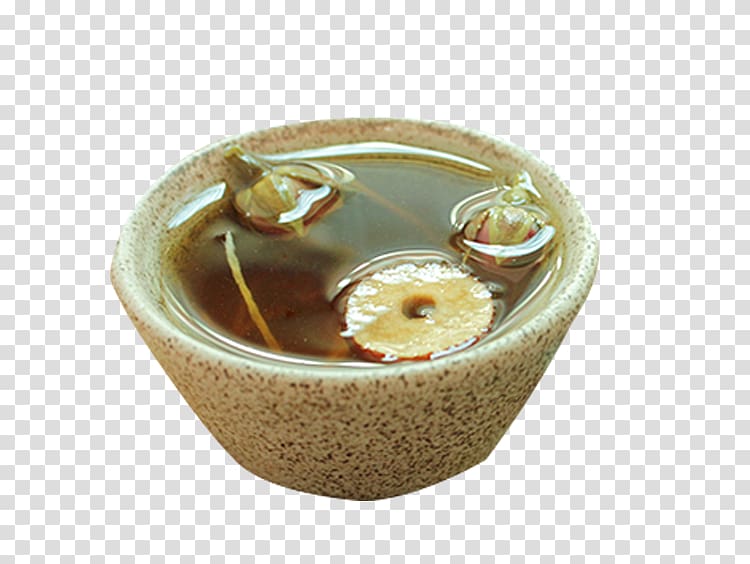 Ginger tea Ginger beer, Porcelain bowl of ginger tea material transparent background PNG clipart