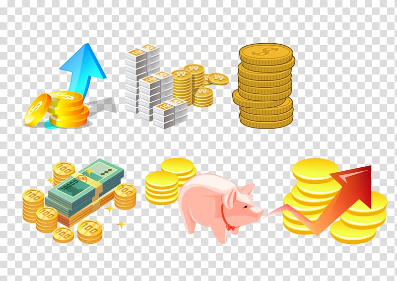 Money Finance, Coin piggy bank transparent background PNG clipart