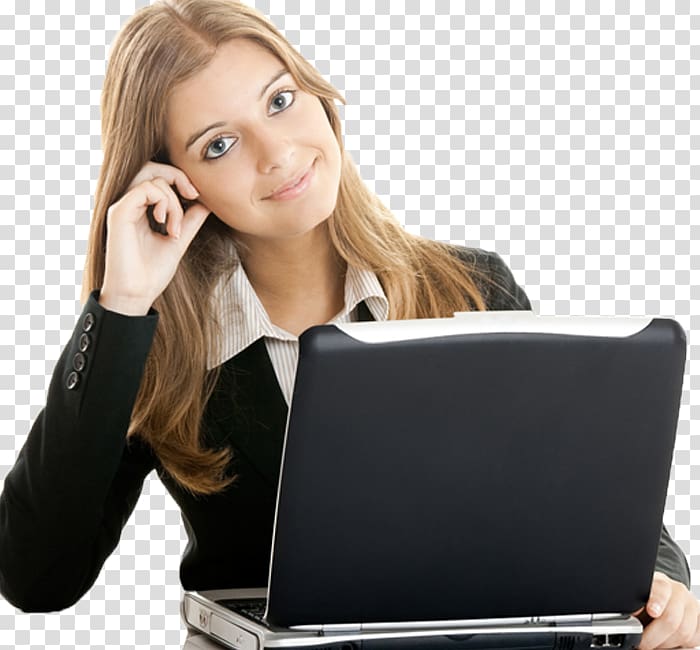 Businessperson Computer Desk Corporation, business woman transparent background PNG clipart