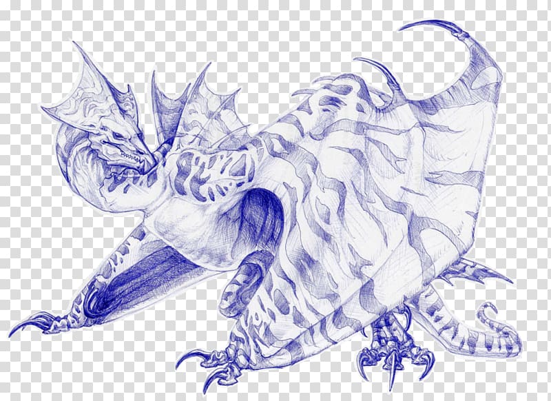 Dragon Drawing Wyvern Art Sketch, totem tattoo transparent background PNG clipart