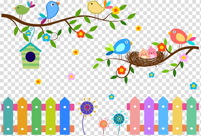 multicolored birds illustration, Bird Euclidean , Branches on the bird transparent background PNG clipart