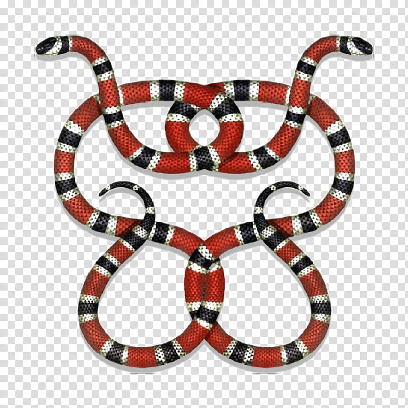 two red, black, and white striped snakes illustration, Coral snake Reptile Drawing T-shirt, snake transparent background PNG clipart