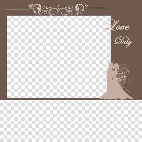 Brown Wedding Frames, Brown Creative Wedding transparent background PNG clipart