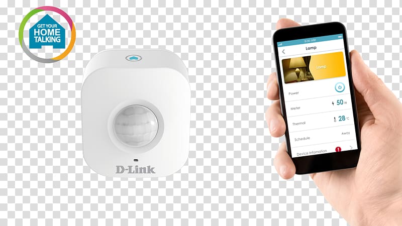 D-Link DCS-7000L Motion Sensors IP camera, smart device transparent background PNG clipart