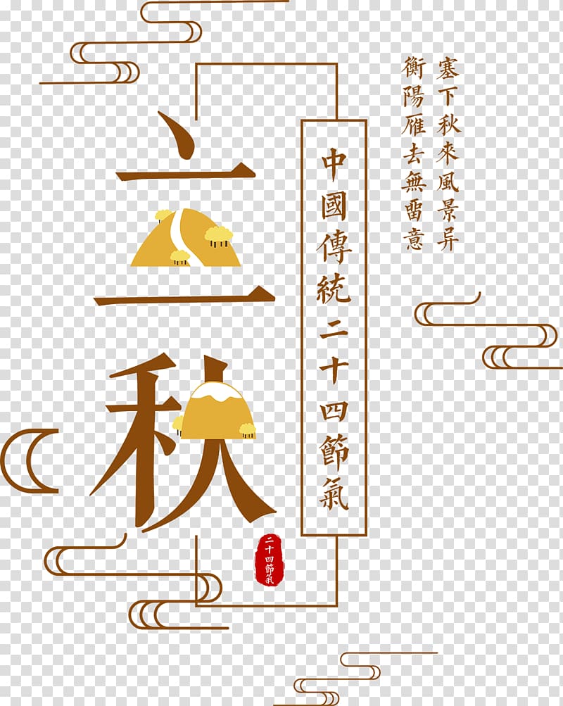 Solar term Liqiu Autumn, Chinese traditional solar term autumn Poster transparent background PNG clipart