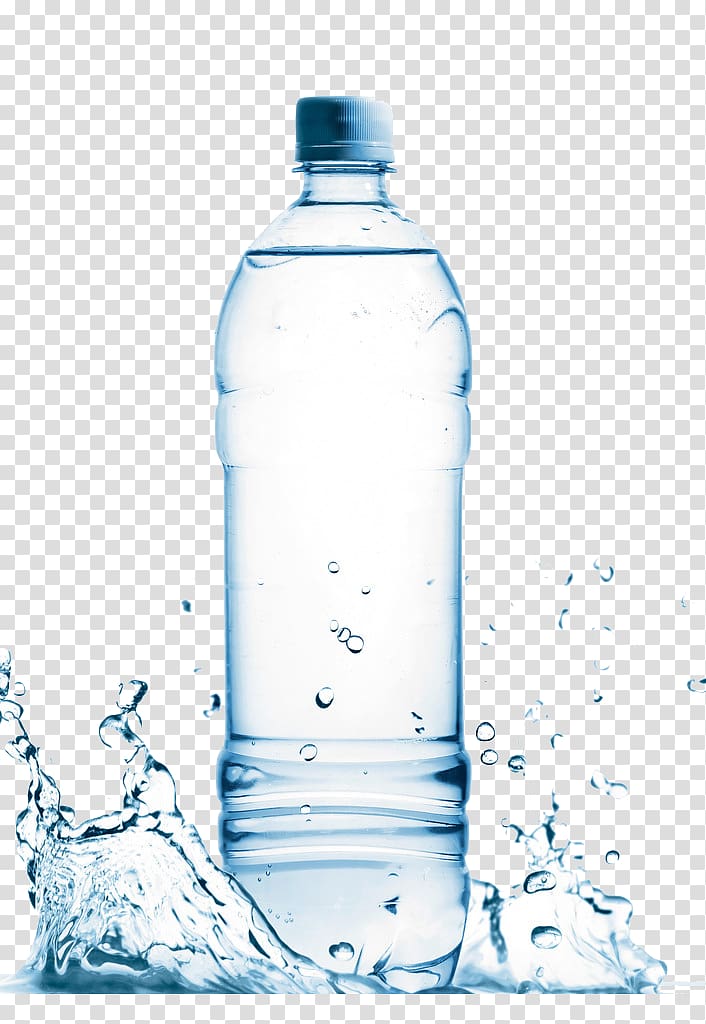 Mineral water Bottled water, mineral water, filled clear plastic water bottle illustration transparent background PNG clipart