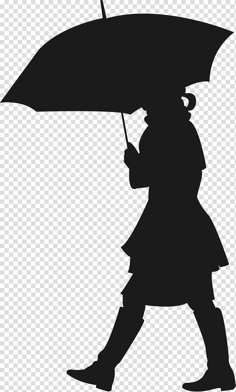 The Umbrellas Silhouette Wall decal Sticker, Pedestrians in the rain transparent background PNG clipart
