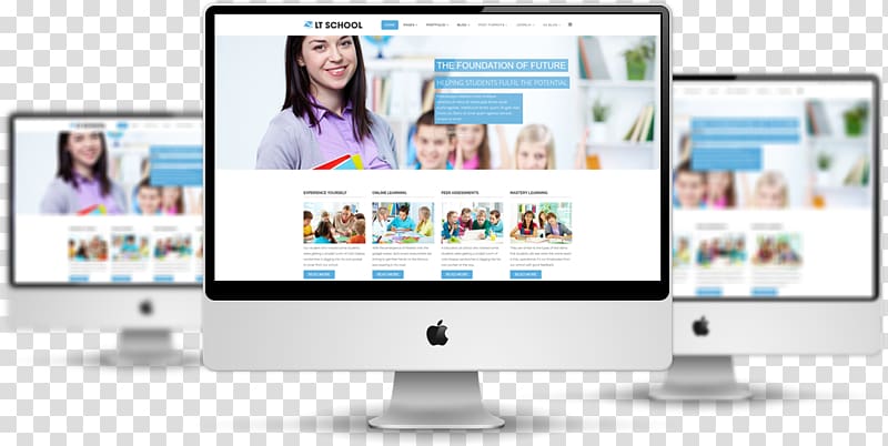 Web template system Responsive web design University School, Website Mockup Free transparent background PNG clipart