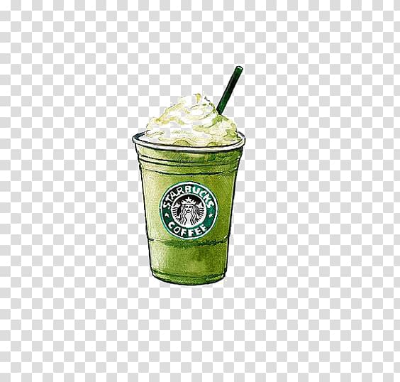 Starbucks Coffee illustration, Frappxe9 coffee Milkshake Tea Starbucks, Starbucks transparent background PNG clipart