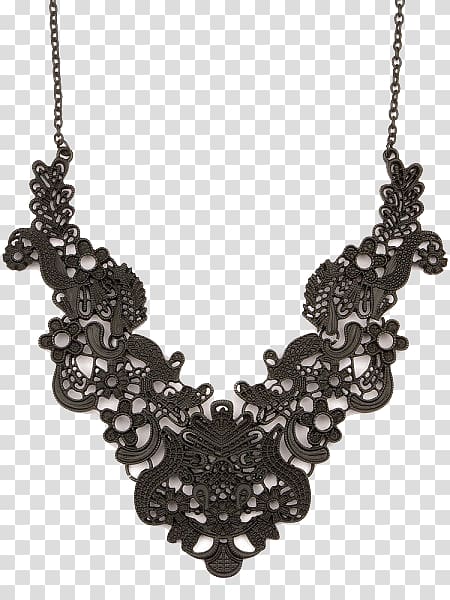 Necklace Gothic art Gothic architecture Collar, Gothic style necklace transparent background PNG clipart