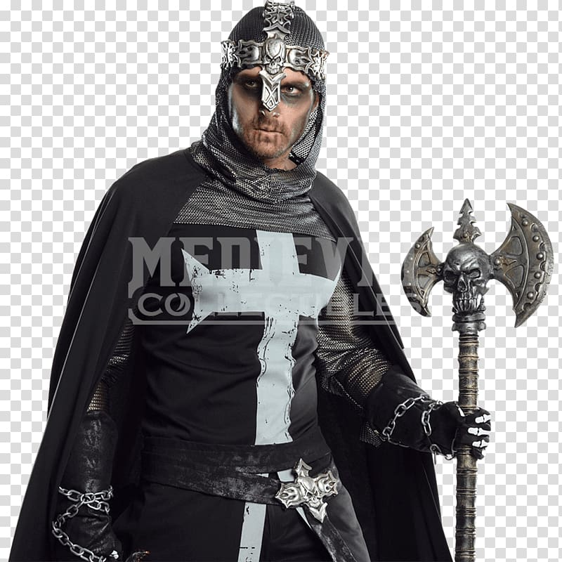 Halloween costume Black knight Clothing, Knight transparent background PNG clipart