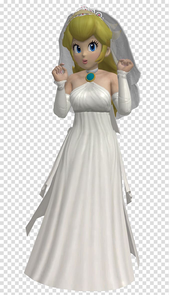 Super Mario Odyssey Princess Peach Wedding dress, wedding dress transparent background PNG clipart