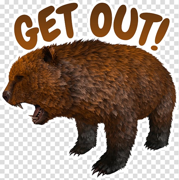 Grizzly bear ARK: Survival Evolved Dire wolf Beaver, beaver transparent background PNG clipart