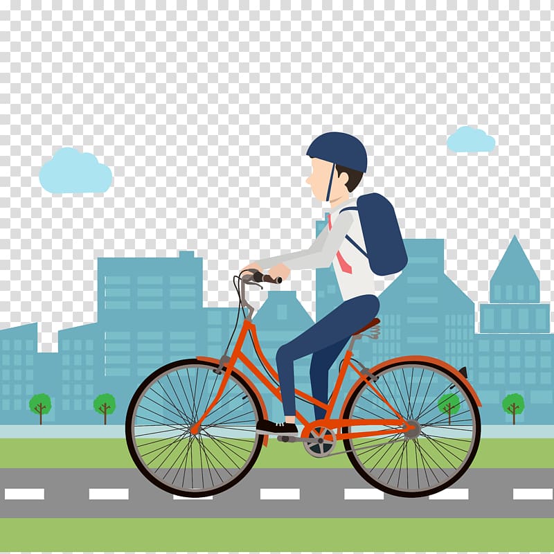 Fixed-gear bicycle Cycling , flat bike to work on the road transparent background PNG clipart