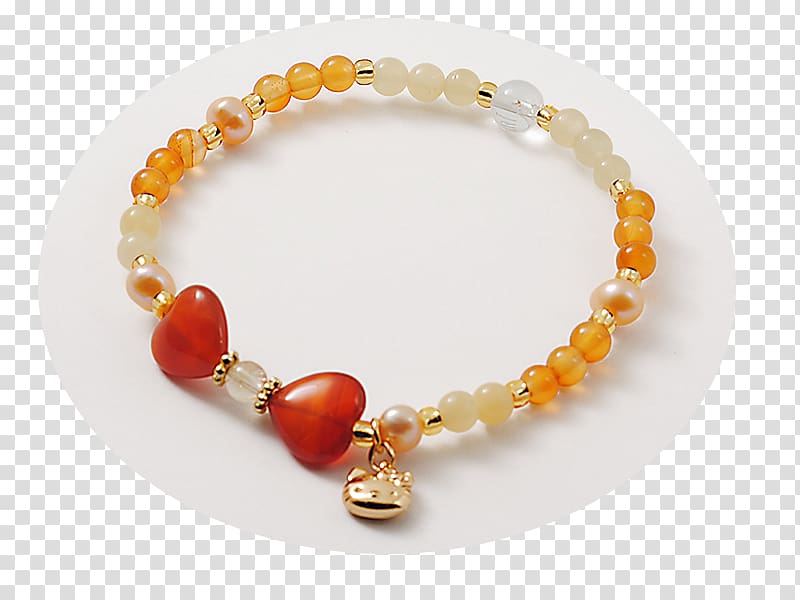 Amber Bead Necklace Bracelet, lucky money transparent background PNG clipart