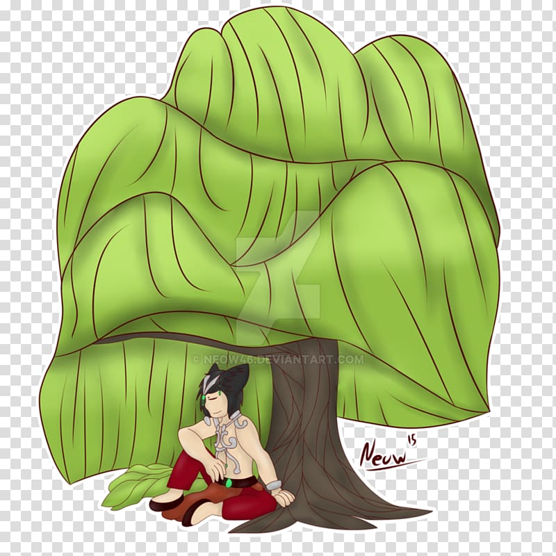 Leaf Cartoon Illustration Green Jaw, willow trees transparent background PNG clipart