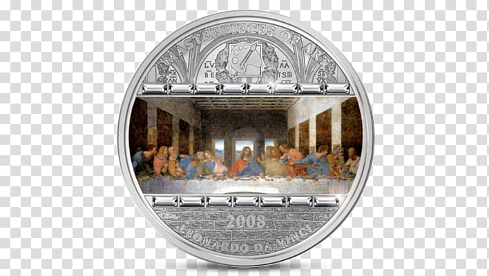 The Last Supper Santa Maria delle Grazie Coin Silver Art, Last Supper transparent background PNG clipart