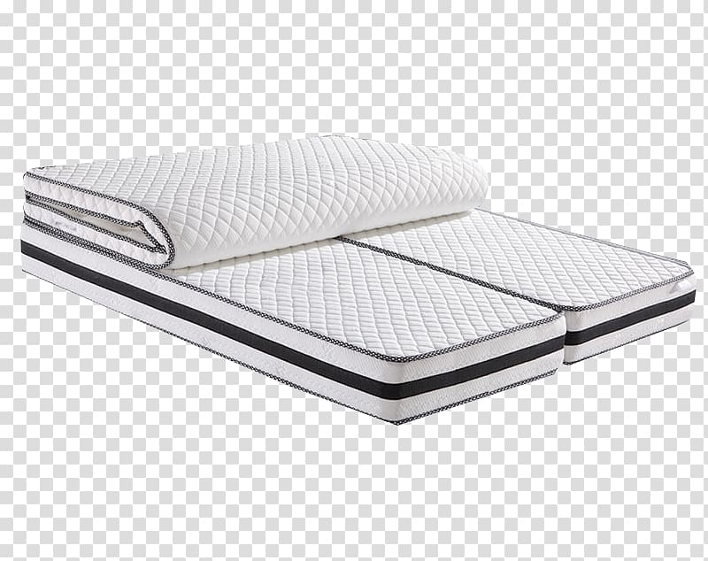 Mattress Bed Latex Foam Pillow, High-end folding latex mattress material transparent background PNG clipart