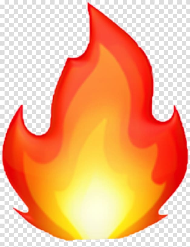 orange and yellow flames illustration, Apple Color Emoji Symbol iPhone, fire shape transparent background PNG clipart