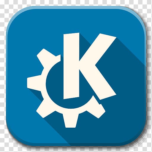 blue symbol logo, Apps Start Here Kde transparent background PNG clipart