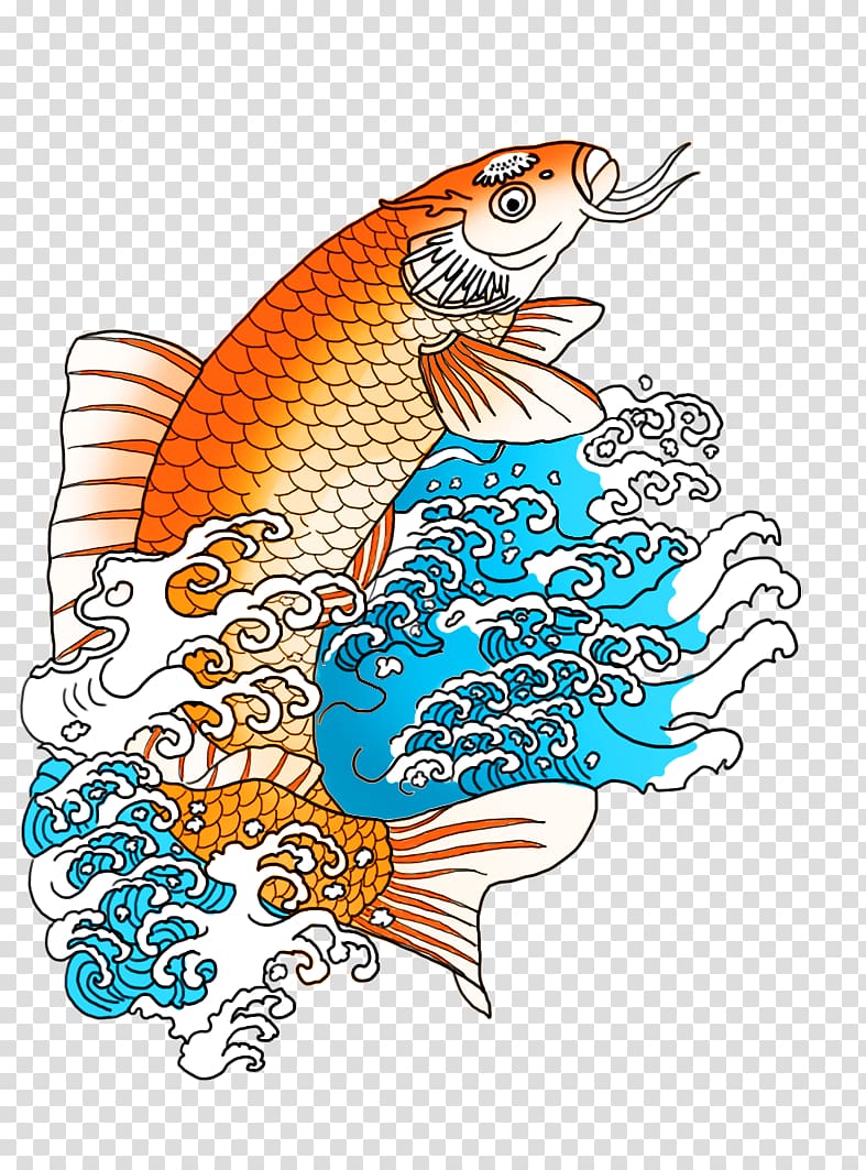 Drawing Cartoon , koi fish transparent background PNG clipart