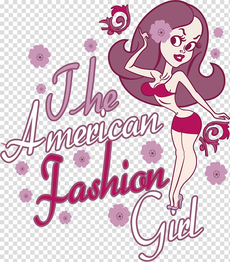 T-shirt Logo Poster Cartoon Illustration, Woman cartoon poster promotional material transparent background PNG clipart