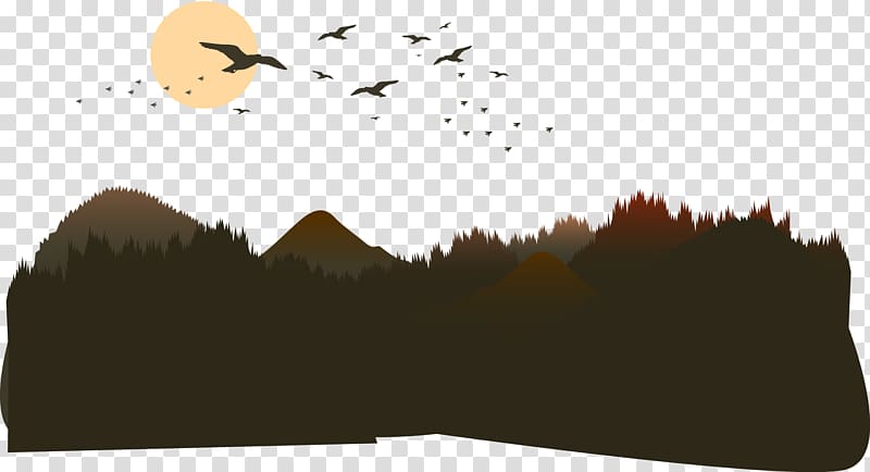 birds flying over forest , The mountains of the mountain transparent background PNG clipart