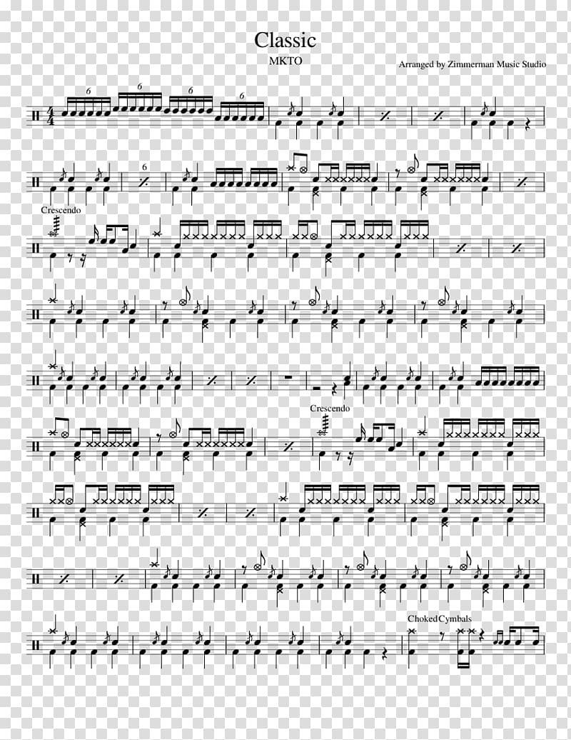 Sheet Music Gordon Goodwin's Big Phat Band Play-Along: Drums Classic MKTO, sheet music transparent background PNG clipart