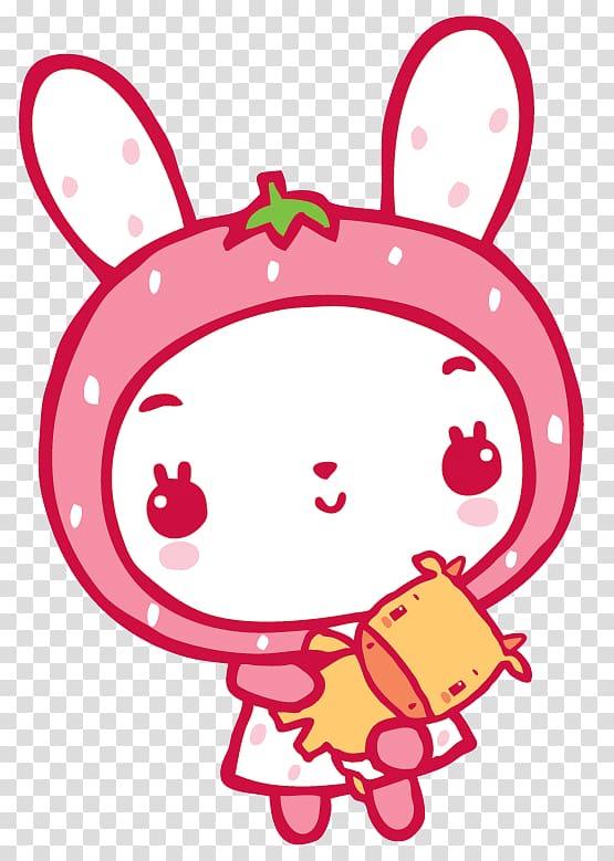Cartoon Toy Cuteness, A small pink rabbit with a toy transparent background PNG clipart