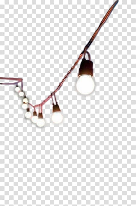 Incandescent light bulb Rope Light fixture, Bulb hanging on a rope transparent background PNG clipart