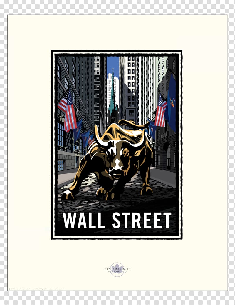 Charging Bull Wall Street NYSE Statue, bull transparent background PNG clipart