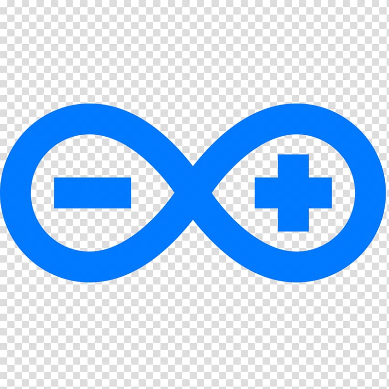 blue minus and plus infinity logo, Computer Icons Arduino Logo Font, Intelligent transparent background PNG clipart