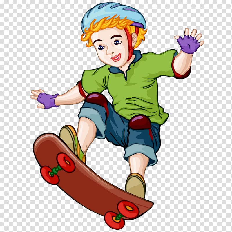 Skateboarding Cartoon, Skateboard boy transparent background PNG clipart