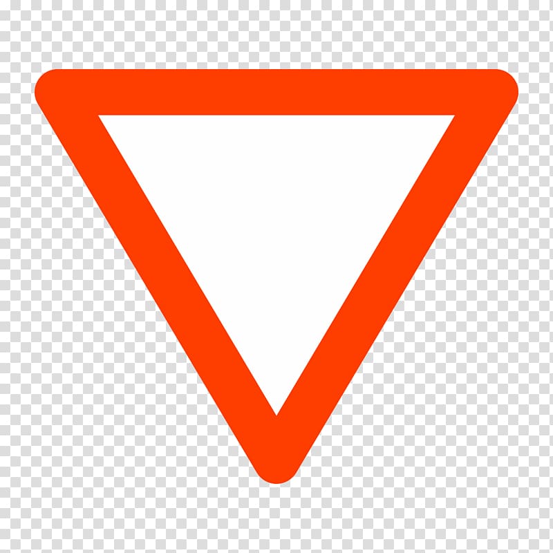 Yield sign Symbol Traffic sign Hak utama pada persimpangan, symbol transparent background PNG clipart