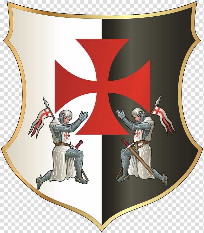 Crusades Solomon's Temple Knights Templar Chivalry, escudo caballeros transparent background PNG clipart