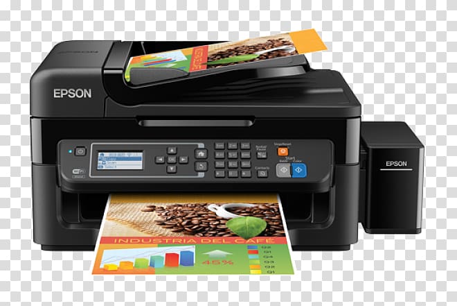Multi-function printer Inkjet printing scanner Epson, printer transparent background PNG clipart