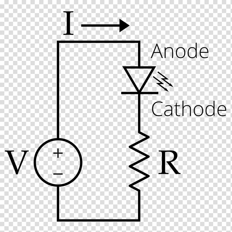 LED circuit Circuit diagram Wiring diagram Light-emitting diode Electrical Wires & Cable, circuit diagram transparent background PNG clipart