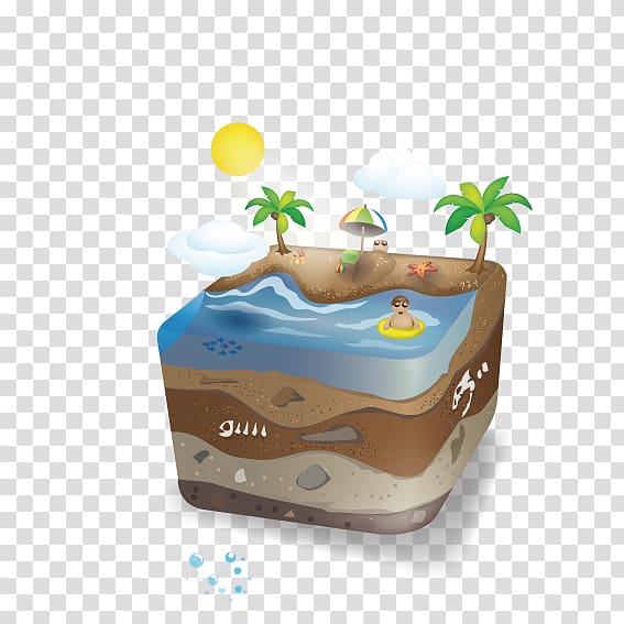 Beach Seaside resort Illustration, Outdoor swimming transparent background PNG clipart