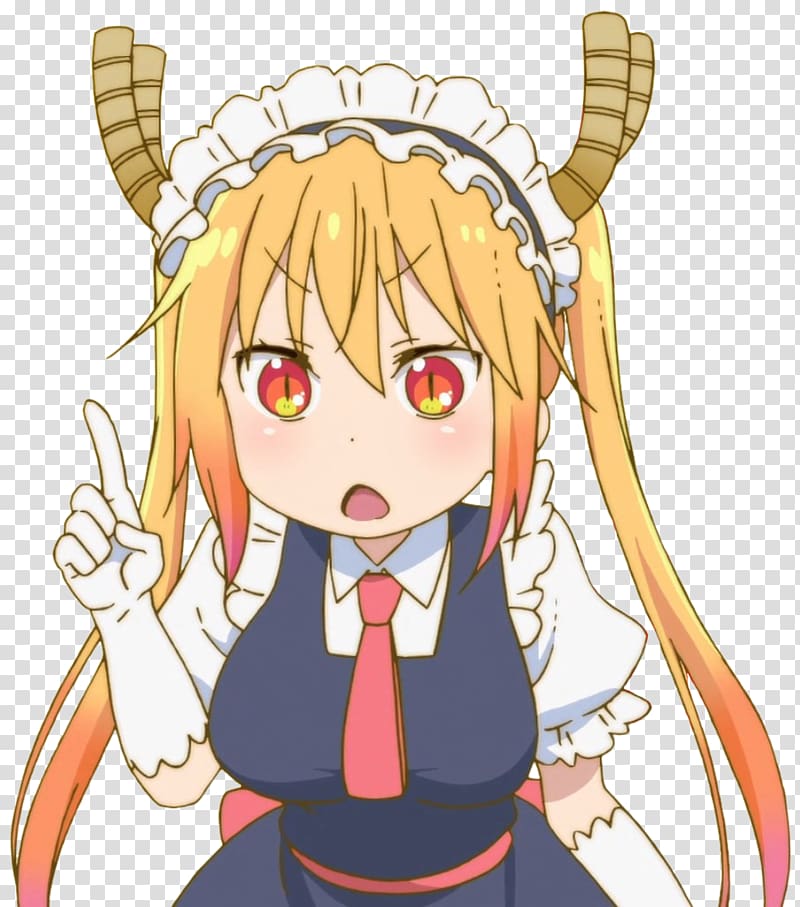 Miss Kobayashi\'s Dragon Maid Anime Gfycat Crunchyroll, maid transparent background PNG clipart