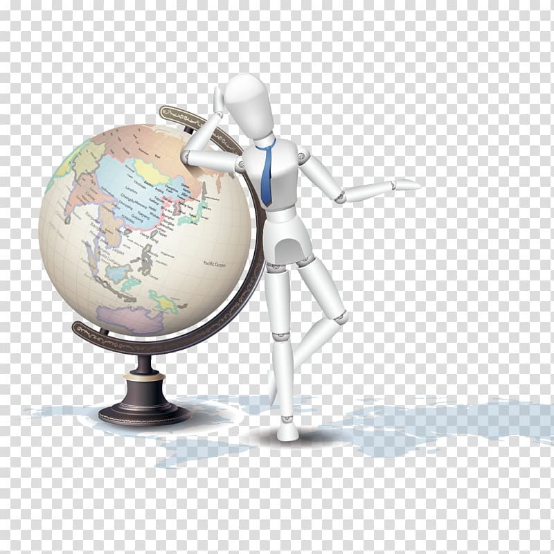 Euclidean , man leaning on globe transparent background PNG clipart