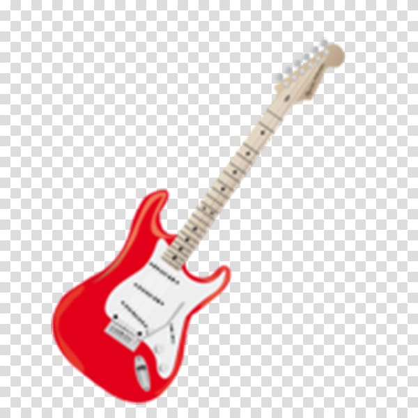Fender Stratocaster Musical instrument Fender Bullet Electric guitar, Red guitar transparent background PNG clipart
