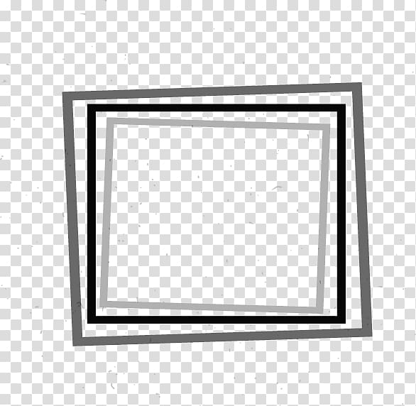 white, black, and gray frame illustration, Simple square frame transparent background PNG clipart