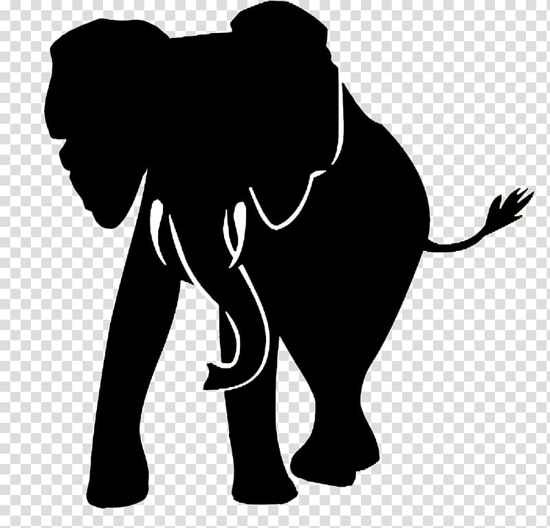 African elephant Silhouette, elephants transparent background PNG clipart