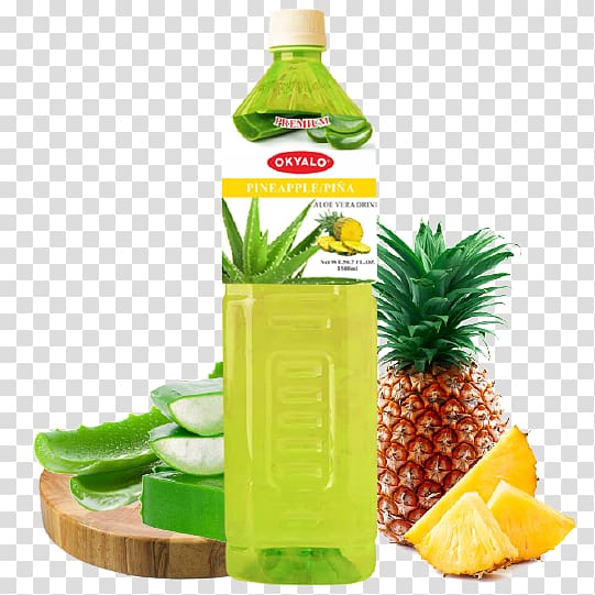 Juice Pineapple Granita Fruit Smoothie, aloe vera pulp transparent background PNG clipart