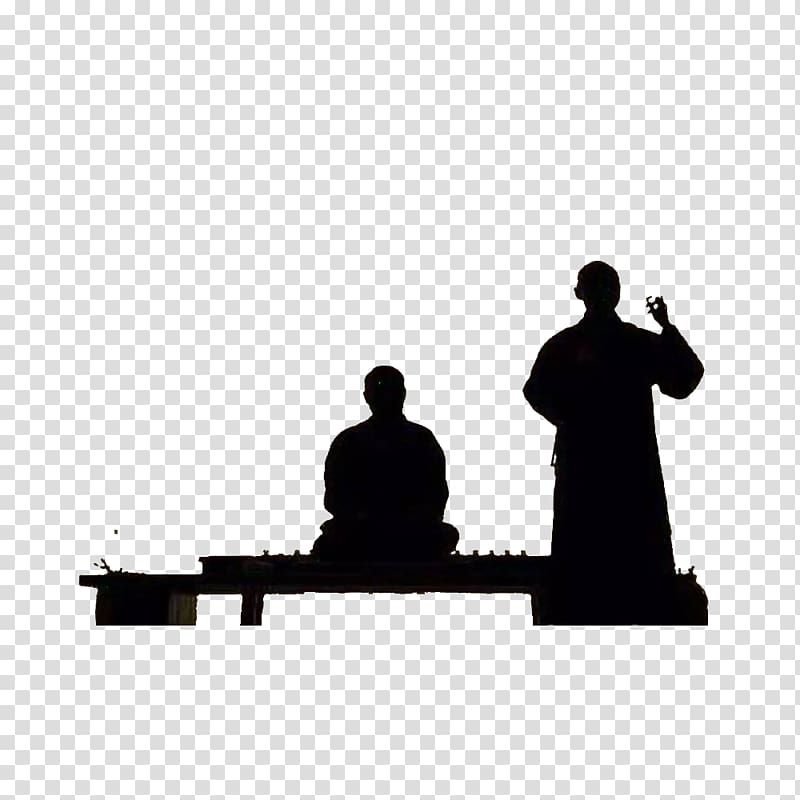 Zen Buddhist meditation Enlightenment Dhyu0101na in Buddhism, The sitting man and the man standing transparent background PNG clipart