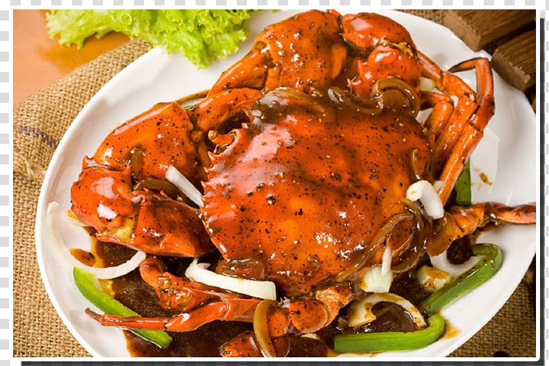 Black pepper crab Indonesian cuisine Clam Recipe, crab transparent background PNG clipart